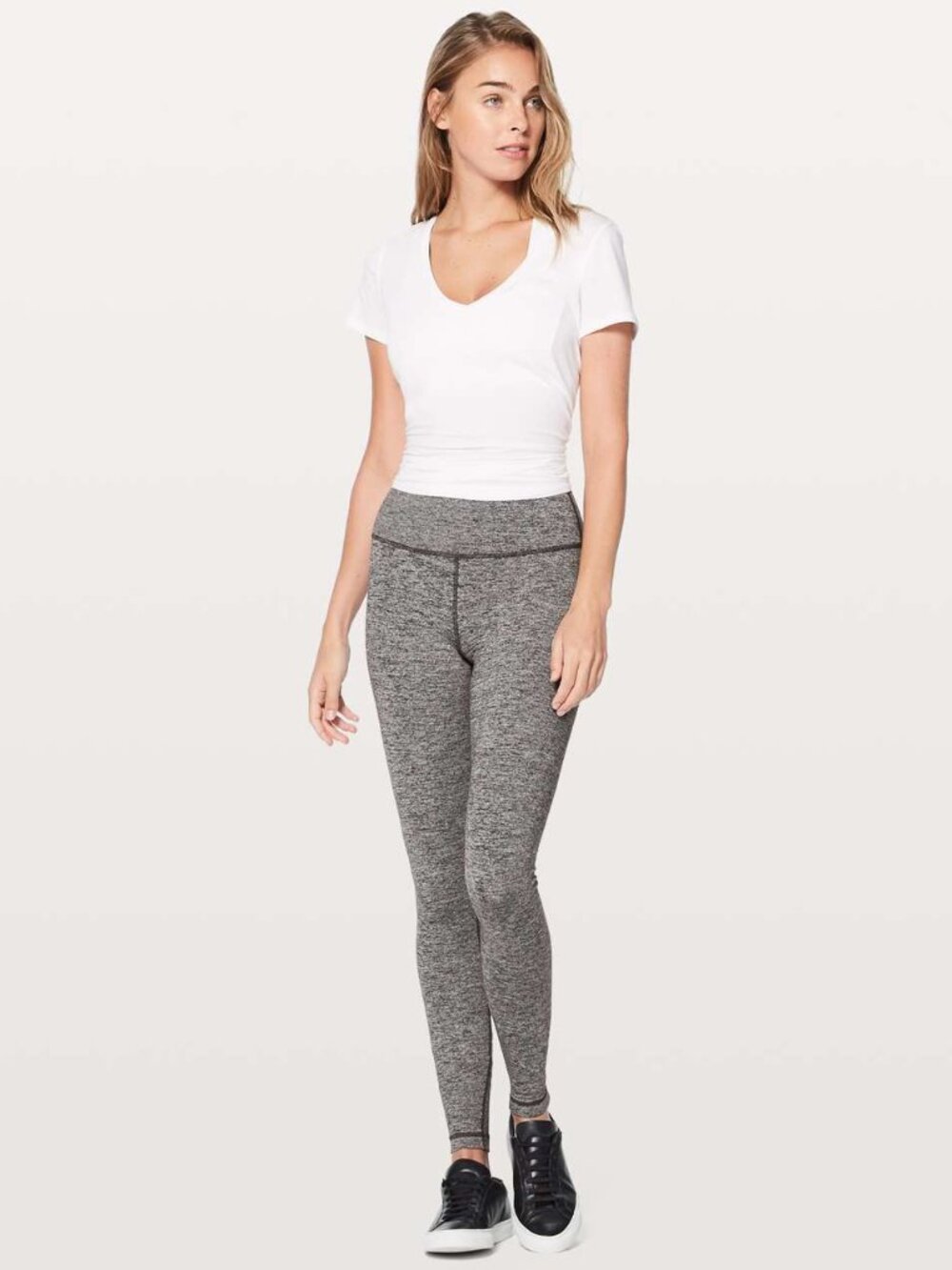 Lululemon Wunder Under Hi-Rise Tight (Tall) 31" Heathered Black size 4